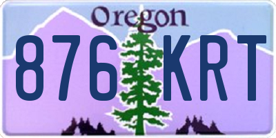 OR license plate 876KRT