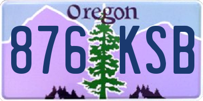 OR license plate 876KSB