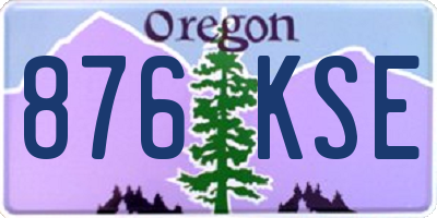 OR license plate 876KSE