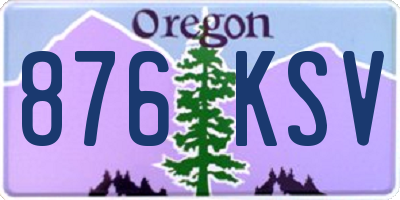 OR license plate 876KSV