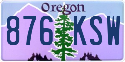 OR license plate 876KSW
