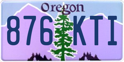 OR license plate 876KTI