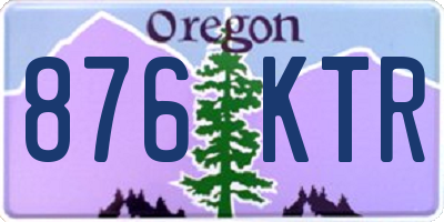 OR license plate 876KTR