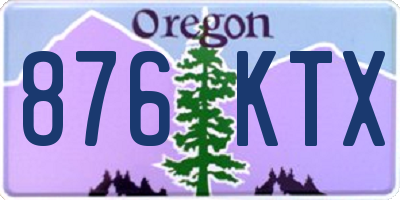 OR license plate 876KTX