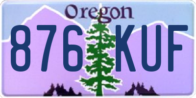 OR license plate 876KUF