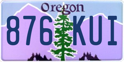 OR license plate 876KUI