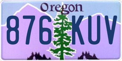 OR license plate 876KUV