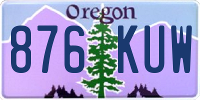 OR license plate 876KUW