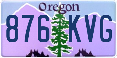 OR license plate 876KVG