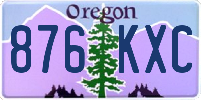 OR license plate 876KXC