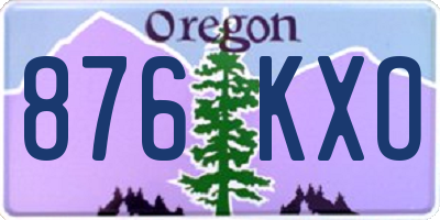 OR license plate 876KXO