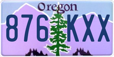 OR license plate 876KXX