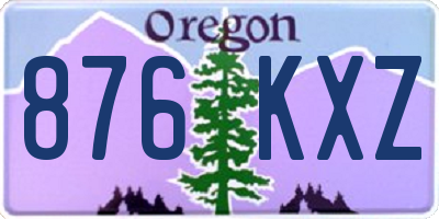 OR license plate 876KXZ