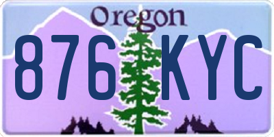 OR license plate 876KYC