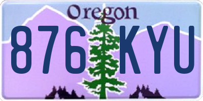 OR license plate 876KYU
