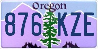 OR license plate 876KZE