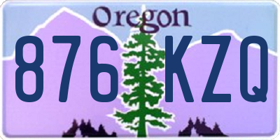 OR license plate 876KZQ