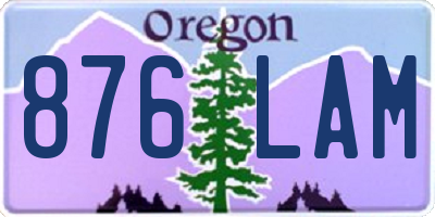 OR license plate 876LAM