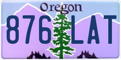 OR license plate 876LAT