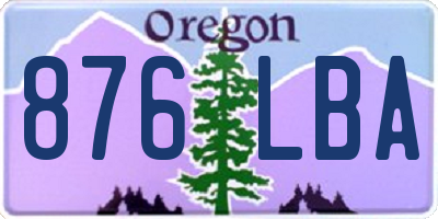 OR license plate 876LBA