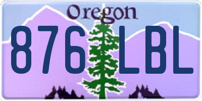 OR license plate 876LBL