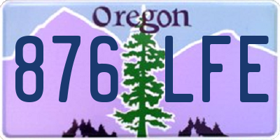 OR license plate 876LFE