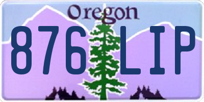 OR license plate 876LIP