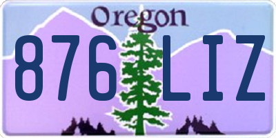 OR license plate 876LIZ