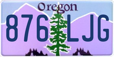 OR license plate 876LJG