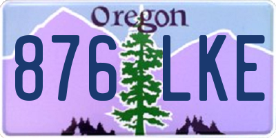 OR license plate 876LKE