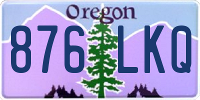 OR license plate 876LKQ