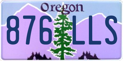 OR license plate 876LLS