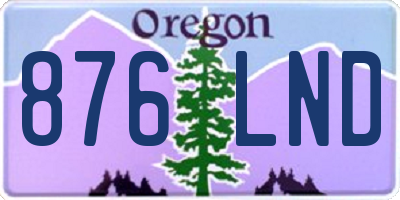 OR license plate 876LND