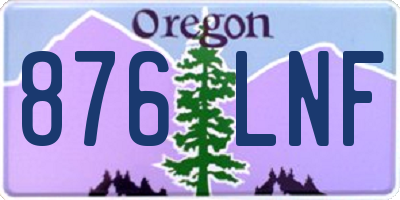 OR license plate 876LNF