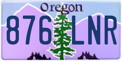 OR license plate 876LNR