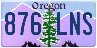 OR license plate 876LNS
