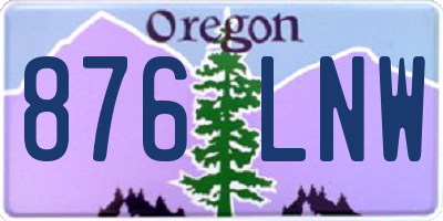 OR license plate 876LNW