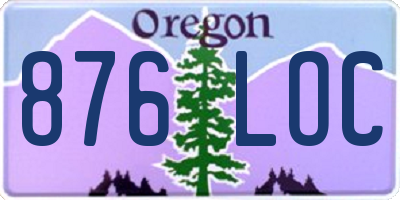 OR license plate 876LOC