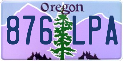 OR license plate 876LPA