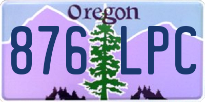OR license plate 876LPC