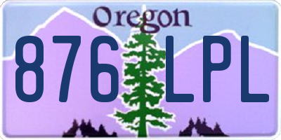 OR license plate 876LPL