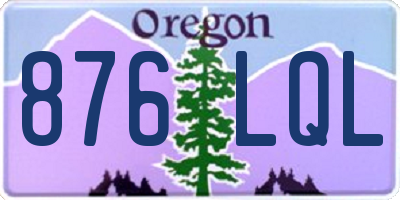 OR license plate 876LQL