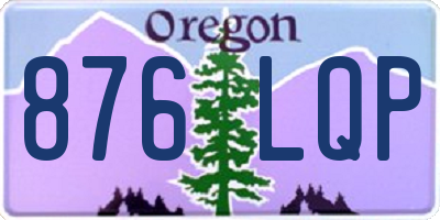 OR license plate 876LQP