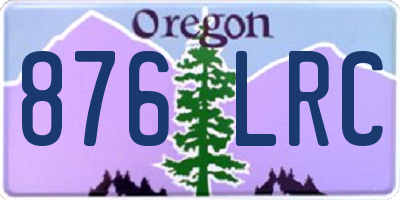 OR license plate 876LRC