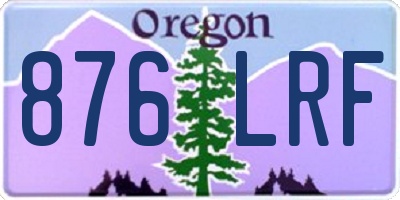 OR license plate 876LRF