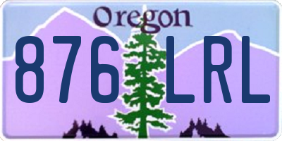 OR license plate 876LRL