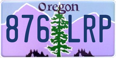 OR license plate 876LRP