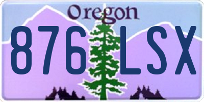 OR license plate 876LSX