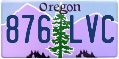 OR license plate 876LVC