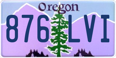 OR license plate 876LVI
